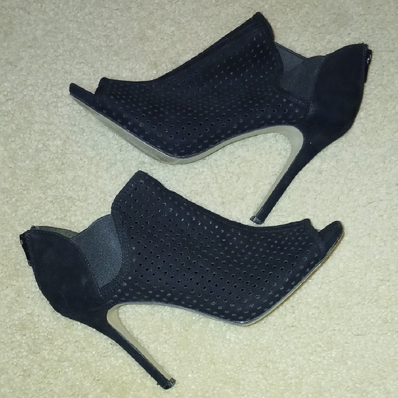 Madden Girl Peep Toe Heeled Booties - Picture 2 of 7